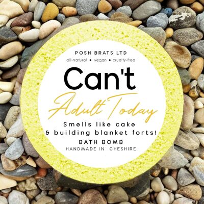 Can't Adult Today Bomba da bagno frizzante Regalo per adulti novità VEGAN