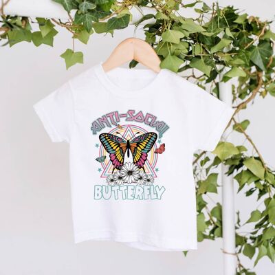 Anti-Social Butterfly kids tee