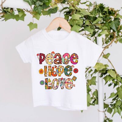 Peace, Hope, Love Retro T-shirt