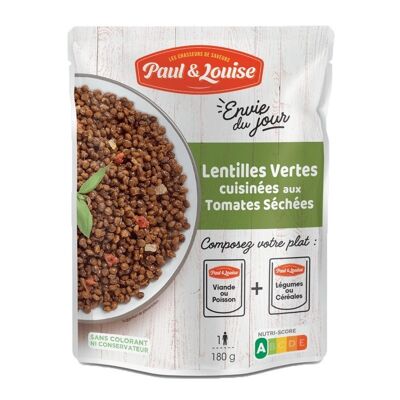 Cooked Green Lentils (180g)