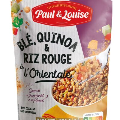 Blé, Quinoa & riz rouge à l'orientale (250g)