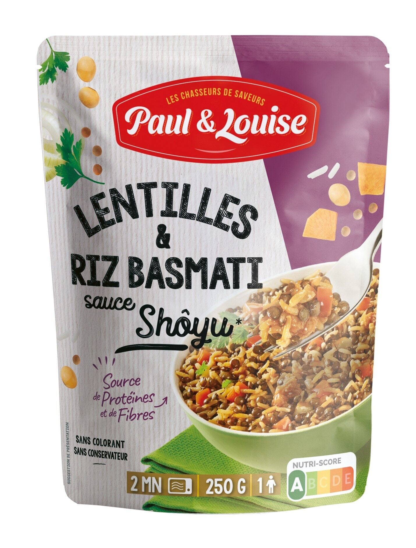 Lentejas y arroz basmati con salsa Shôyu (250g)
