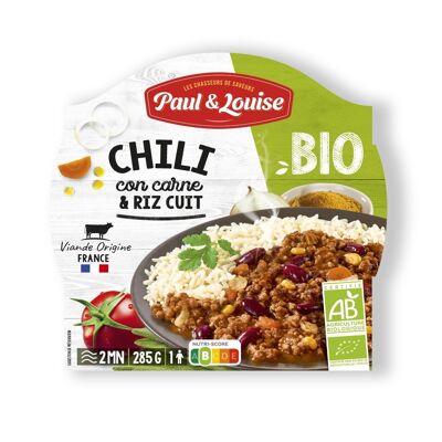 Chili con carne y arroz ecológico (285g)
