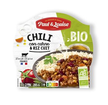 Chili con carne et son riz BIO (285g) 1