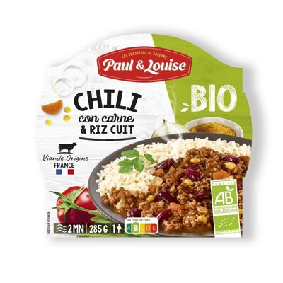 Chili con carne y arroz ecológico (285g)