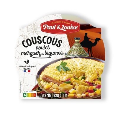 Couscous-Huhn, Merguez und Gemüse (300 g)