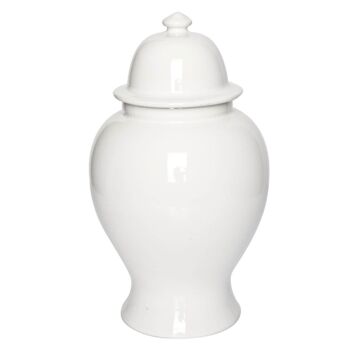 Vase Temple en céramique blanc crème 1