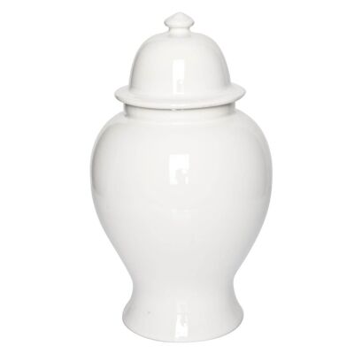 Vase Temple en céramique blanc crème