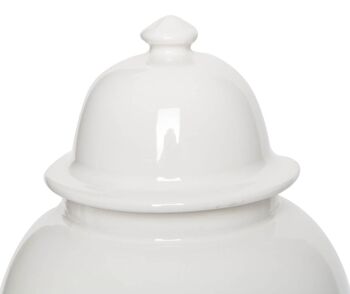 Vase Temple en céramique blanc crème 2