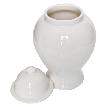 Vase Temple en céramique blanc crème 3