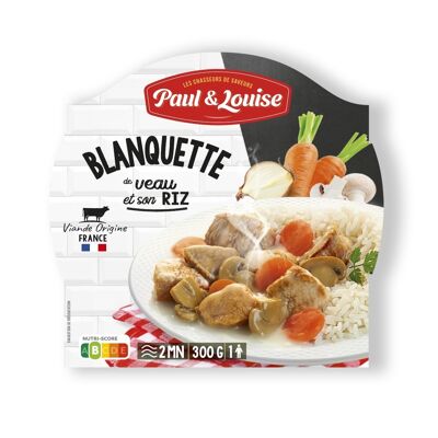 Blanquette de veau et son riz (300g)