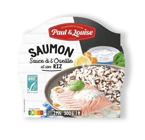 Saumon A L'oseille Et Son Riz - ASC Aquaculture Responsable (300g)