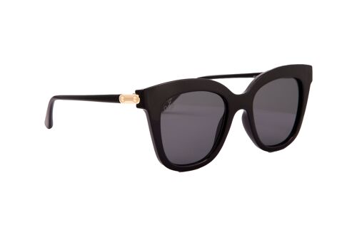 BLACK CAT EYE STYLE WITH GOLD DETAILING - JP18729