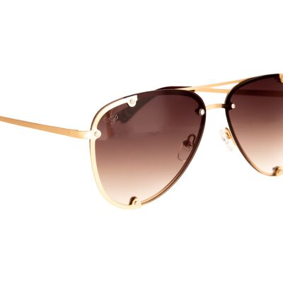 AVIATOR STYLE IN GOLD WITH METAL DETAILS | JP18786