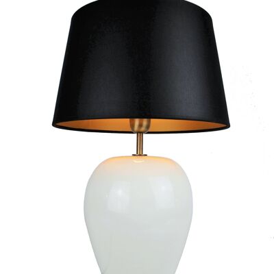 Table lamp lamp base ceramic cream white 35 cm