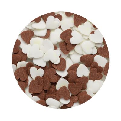 Corazón Chocolate Negro Y Blanco 500 G