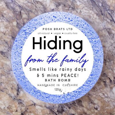 Hiding from the Family Fizzy Bath Bomb Adult Novelty Gift VEGAN