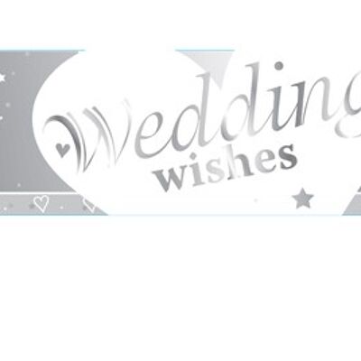 Banner de lámina de deseos de boda