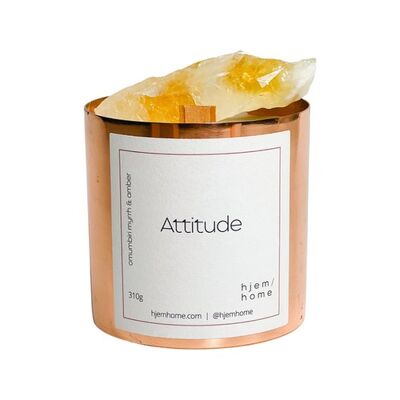 Citrine Infused ATTITUDE Candle | Omumbiri Myrh + Amber