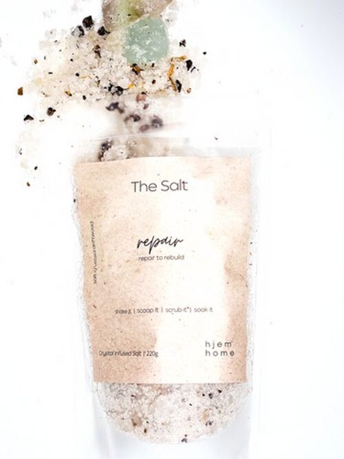 Fluorite Infused REPAIR Body Salt | Salt Crusted Driftwood