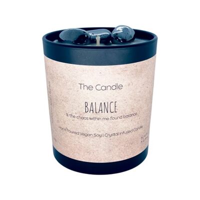 Hematite Infused Candle | BALANCE | Tobacco Leaf + Tonka