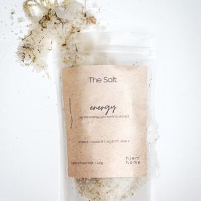 Citrine Infused ENERGY Body Salt | Limepeel + Lemongrass