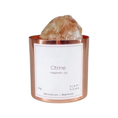 Bougie Infusée Citrine | Métal manifeste | Omumbiri Myrrhe + Ambre 310g