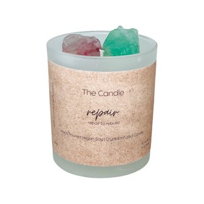 Fluorite Infused REPAIR Candle | Salt Crusted Driftwood