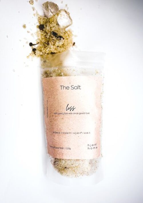 Clear Quartz Infused LOSS Body Salt | Vanilla Bean + Oats