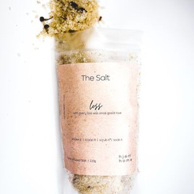 Clear Quartz Infused LOSS Body Salt | Vanilla Bean + Oats