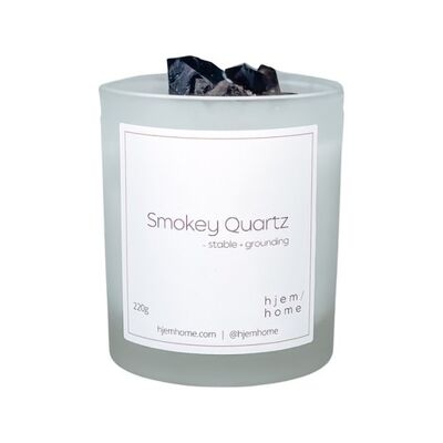 Smokey Quartz Infused Candle | Manifest | Iriswood + Musks 220g