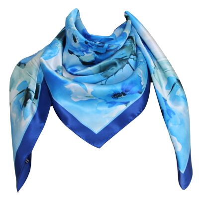 Foulard Seta 100% Dis 57698 Var 20 Azzurro