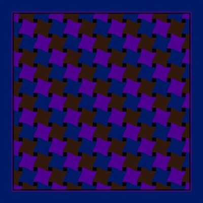 Foulard Poly 100% Dis 71258 Var 1 Blu -Viola