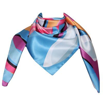 Foulard Poly 100% Dis 62763 Var 23 Turchese