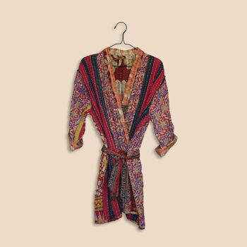 Robe/Manteau Kantha Kimono Réversible Taille Unique 7