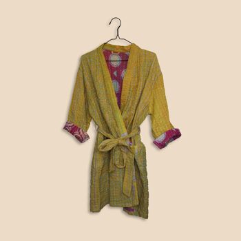 Robe/Manteau Kantha Kimono Réversible Taille Unique 9
