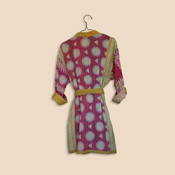 Robe/Manteau Kantha Kimono Réversible Taille Unique 12