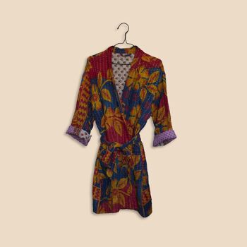 Robe/Manteau Kantha Kimono Réversible Taille Unique 17