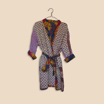 Robe/Manteau Kantha Kimono Réversible Taille Unique 19