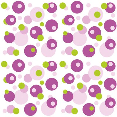 Serviette Bubbles in Pink-Grün aus Linclass® Airlaid 40 x 40 cm, 12 Stück
