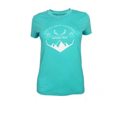 Tee-shirt "BELLA CHA F" Turquoise