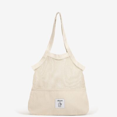 Net bag, recycled cotton - Charlie (ecru)