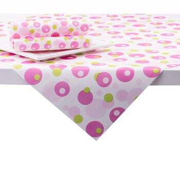 Nappe Bubbles en rose-vert en Linclass® Airlaid 80 x 80 cm, 1 pièce 2