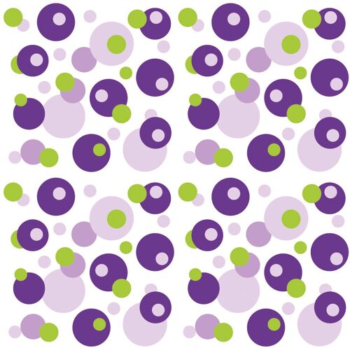 Serviette Bubbles in Violett-Grün aus Linclass® Airlaid 40 x 40 cm, 12 Stück