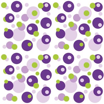 Serviette Bubbles in Violett-Grün aus Linclass® Airlaid 40 x 40 cm, 12 Stück