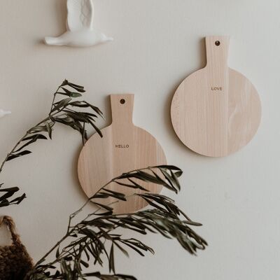 Mini cutting boards Hello Love set of 2 (PU = 5 sets)