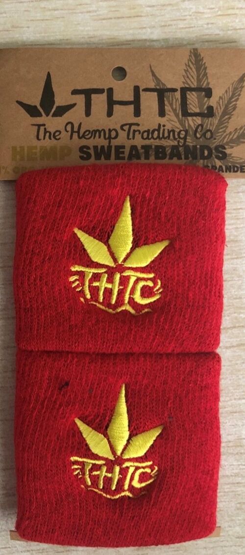 THTC Logo Hemp Sweatbands - Red