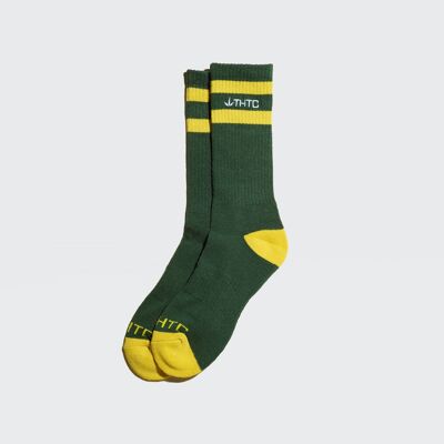 Low Class Letter Crew Hemp Socks - Green