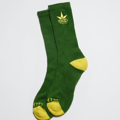 Tribes Crew Hemp Socks - Green