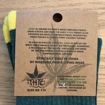 Chaussettes en chanvre Tribes Crew - Vert 9